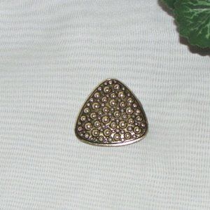 Vintage Scarf Clip Goldtone Hobnail Triangle Boho Fashion Accessory